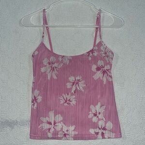 pink floral tank